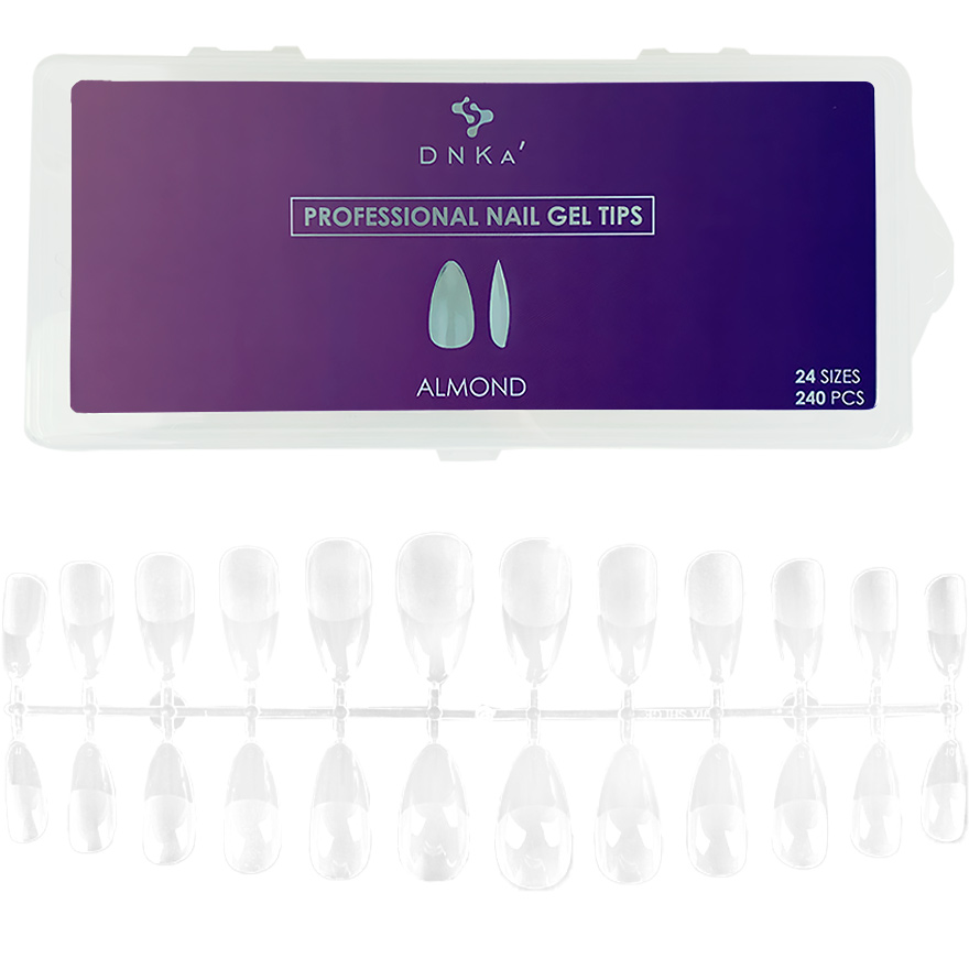 DNKa' Professional Nail Gel Tips Almond, 240pcs
